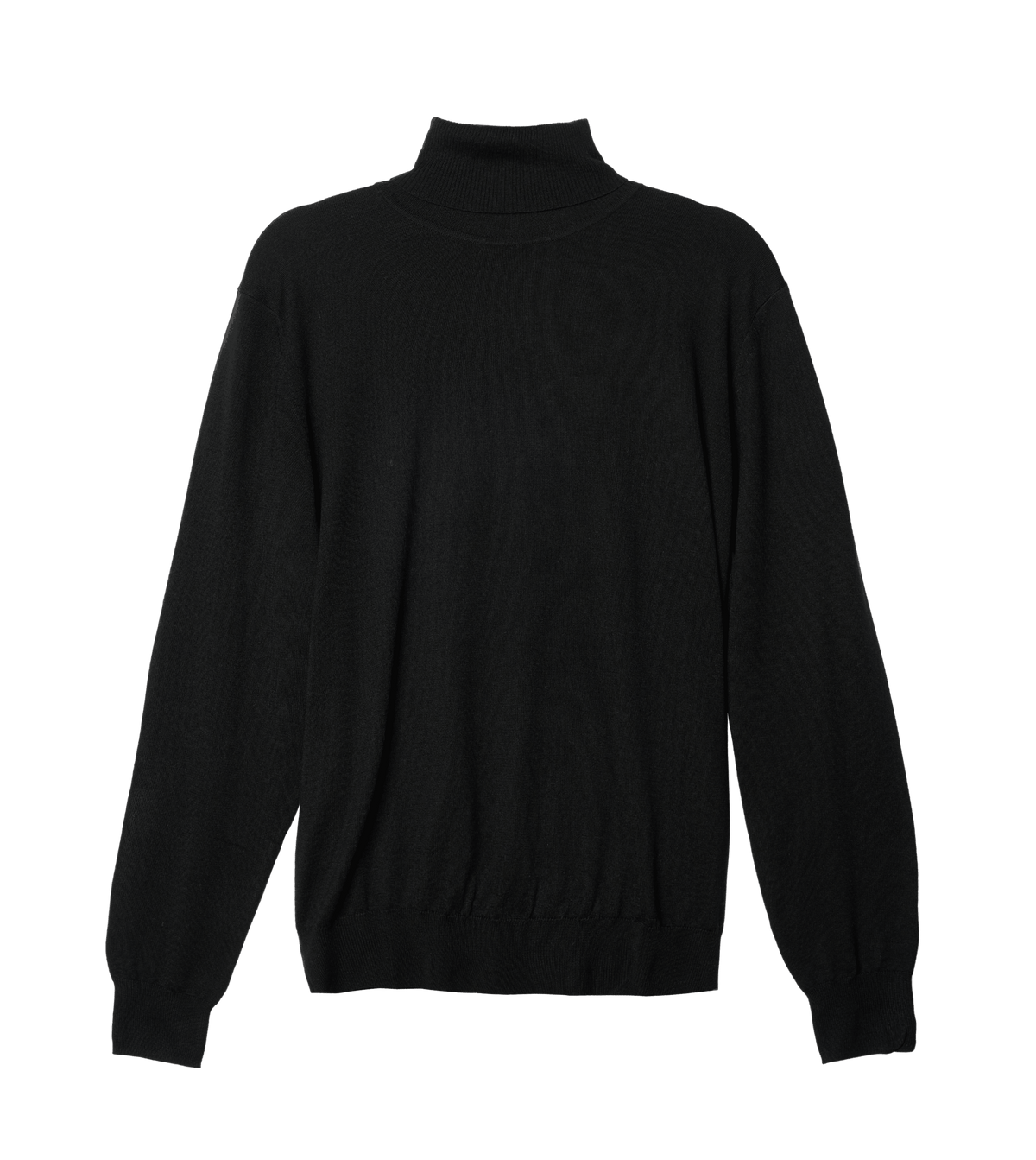 (product) Black Silk Cashmere Turtle Neck - custom suits nyc bespoke tailor midtown, noho