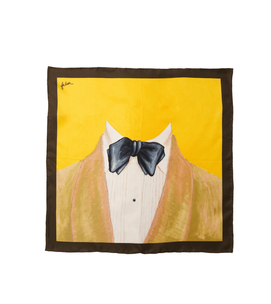 Michael Andrews x Daniel Falcon Seasonal Ginkgo Pocket Square - custom suits nyc bespoke tailor midtown, noho