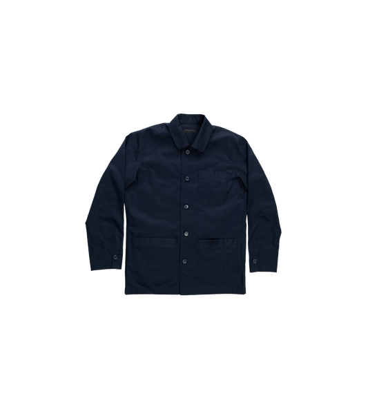 Michael Andrews Bespoke Navy Blue Twill Chore Coat - custom suits nyc bespoke tailor midtown, noho