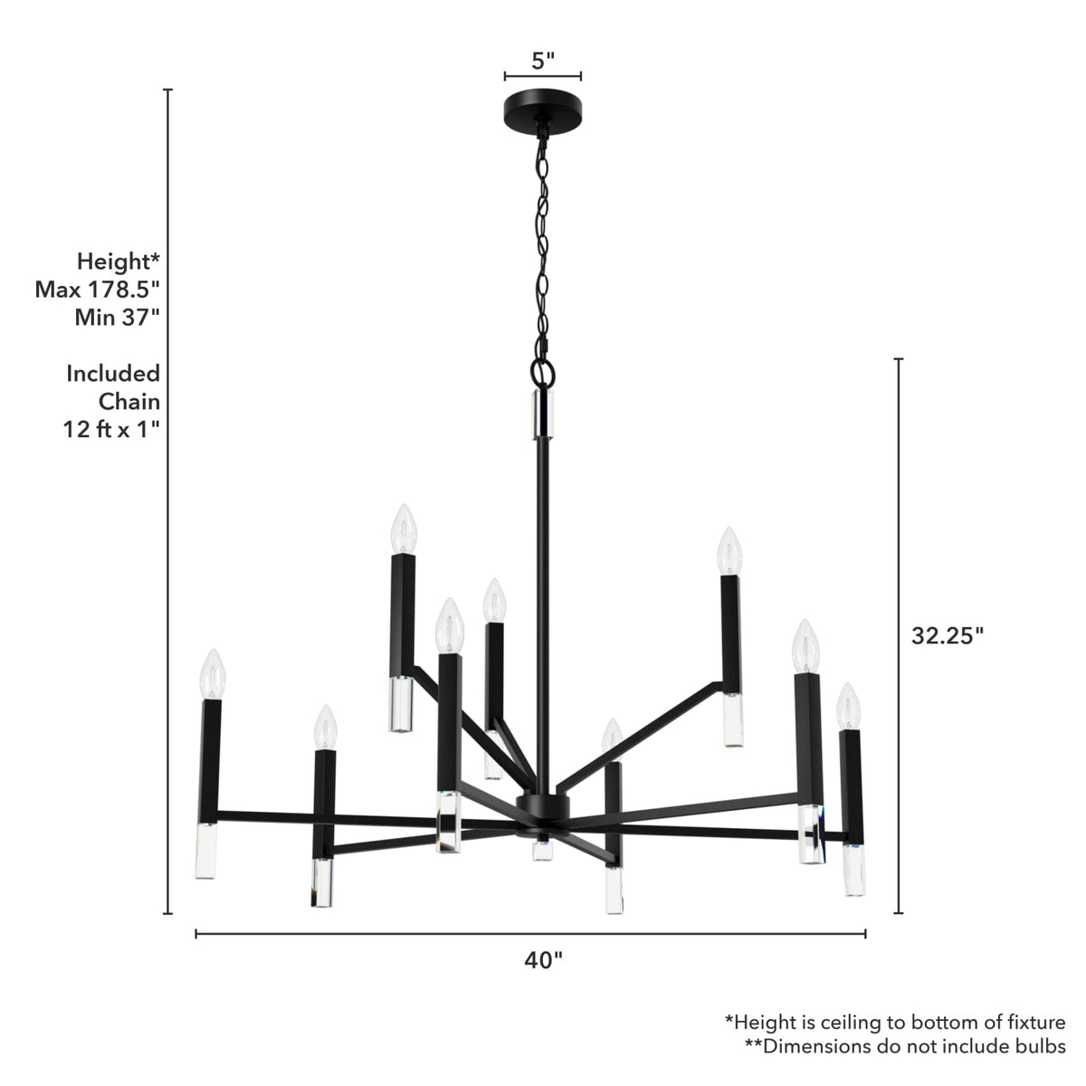 Sunjai 9 Light 2-tier Chandelier