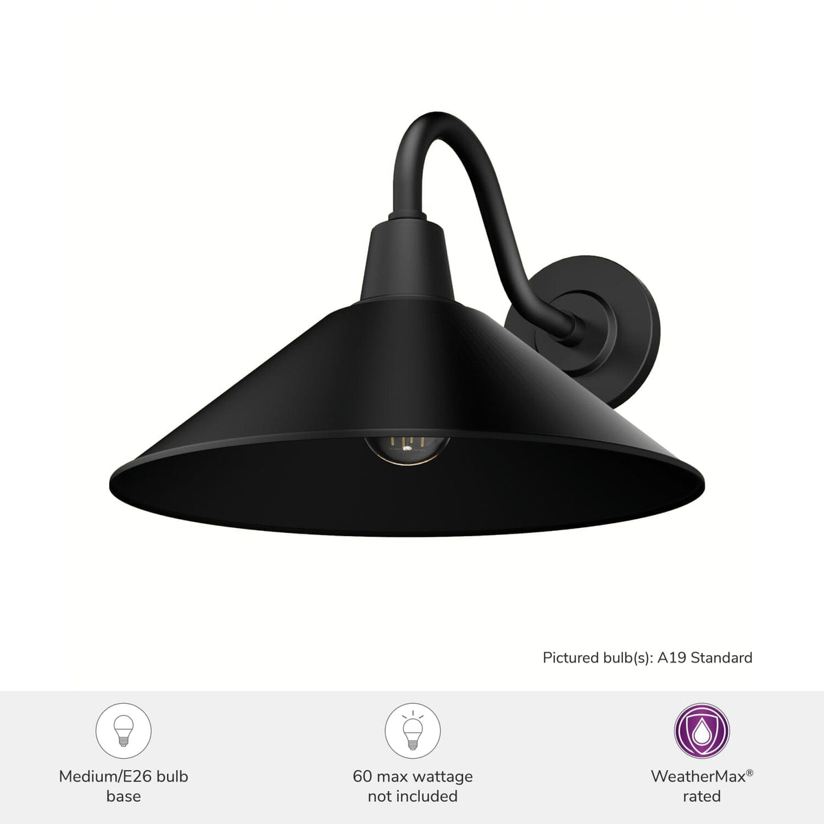 Skyflow Outdoor WeatherMax 1 Light 14 Inch Medium Wall Light