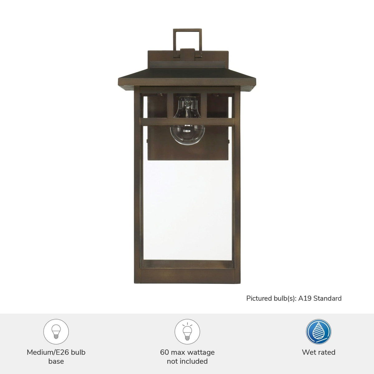 Yancy House Outdoor 1 Light Large 17 Inch Wall Light