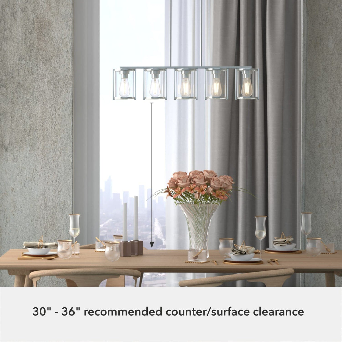 Astwood 5 Light Linear Chandelier