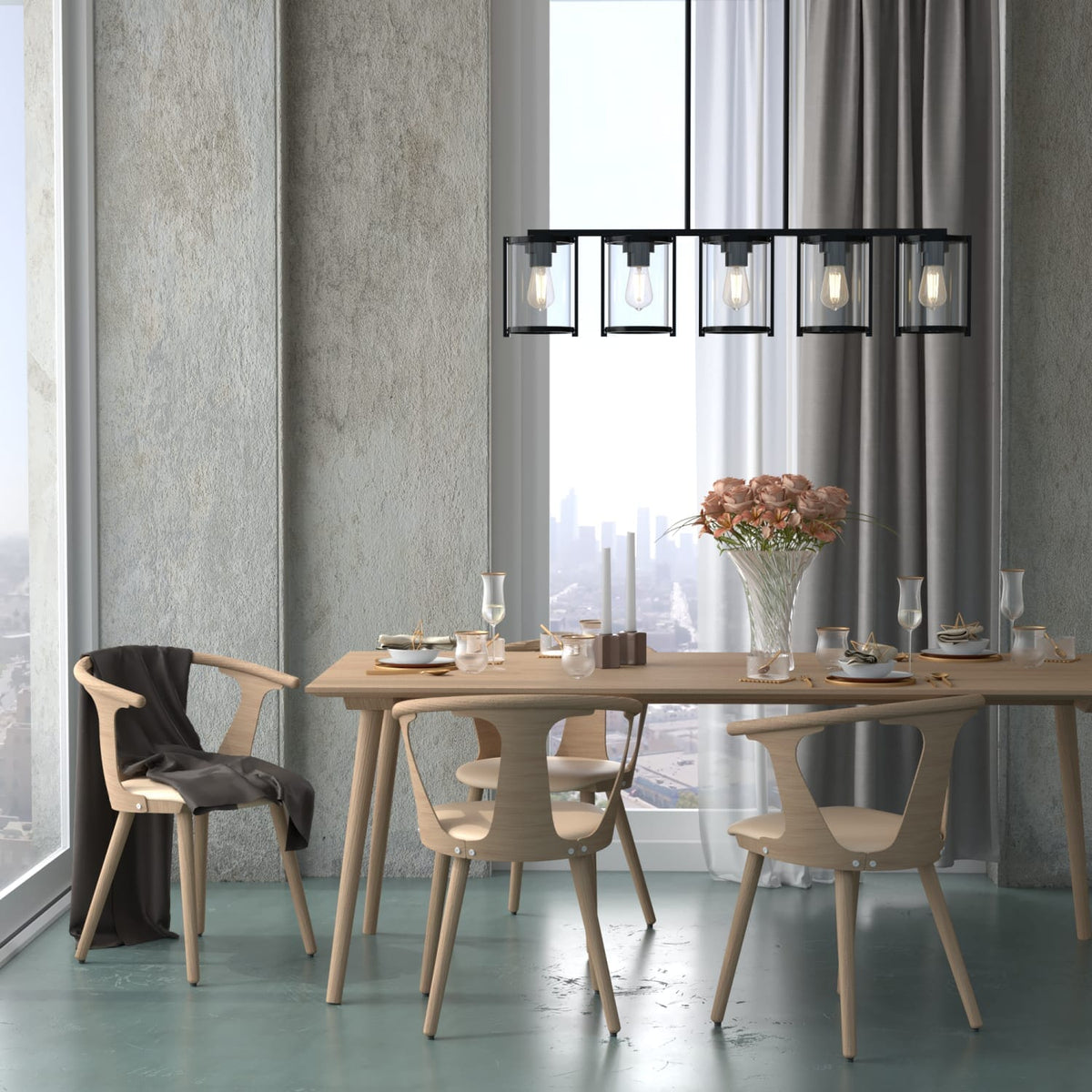 Astwood 5 Light Linear Chandelier