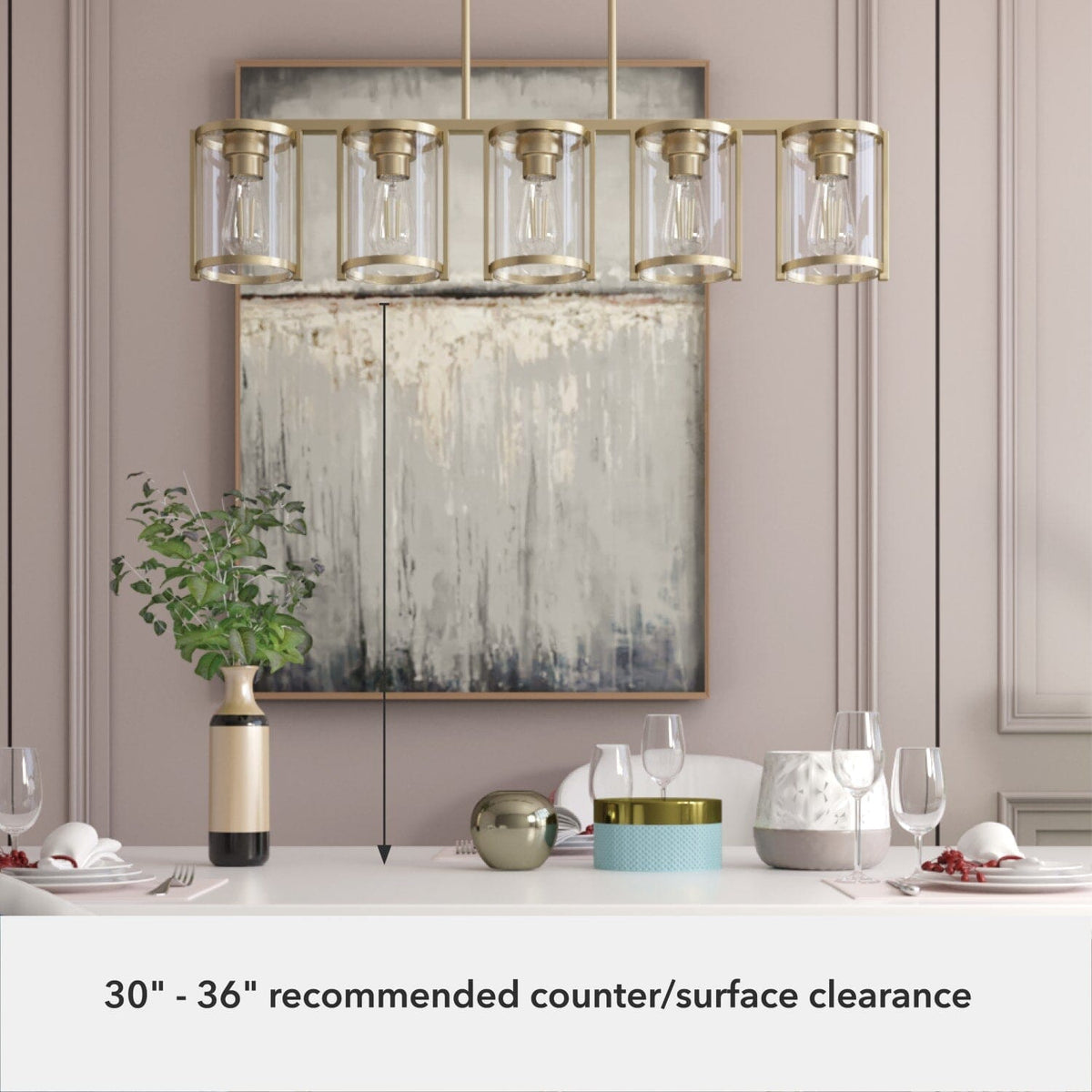 Astwood 5 Light Linear Chandelier