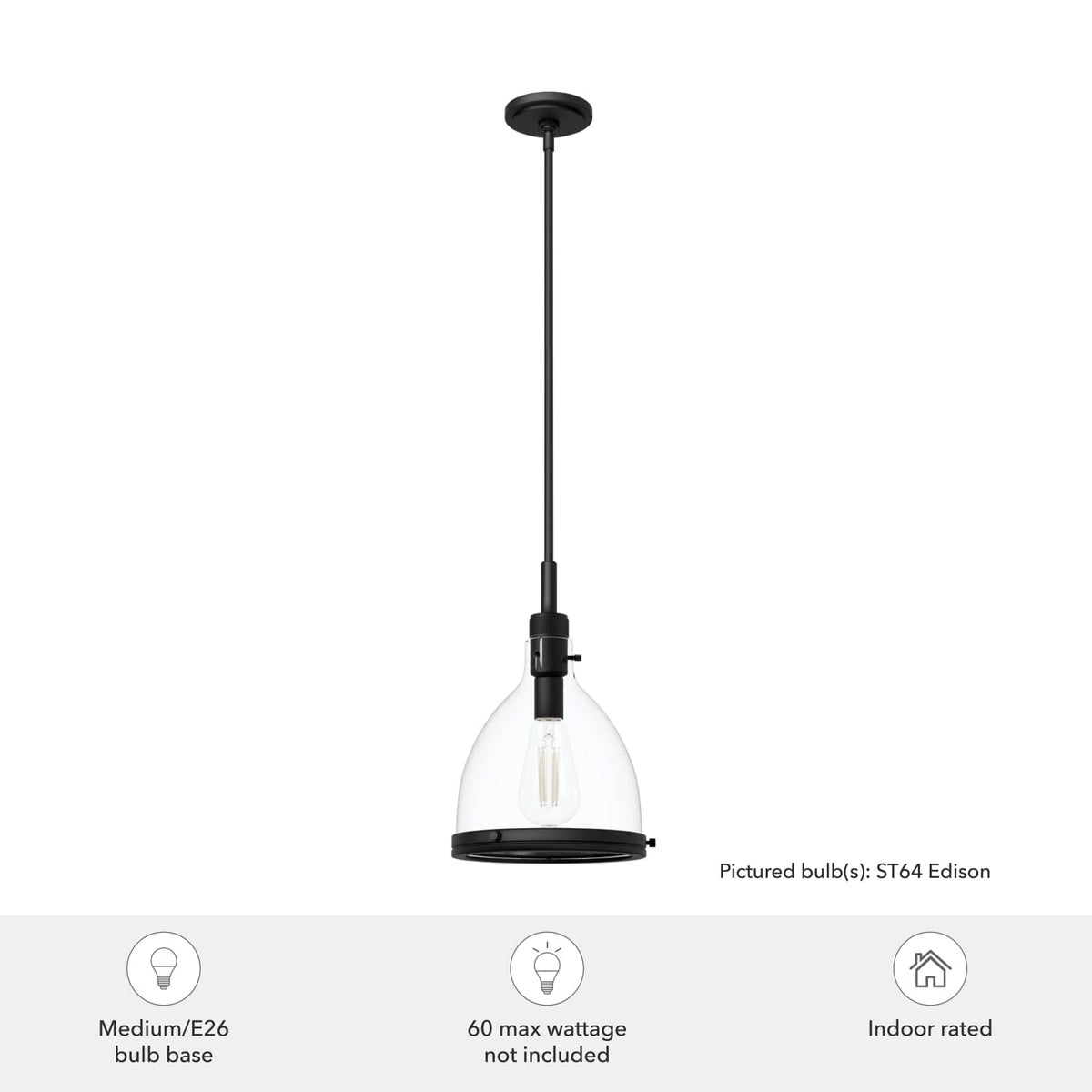 Van Nuys 1 Light Pendant 10 inch