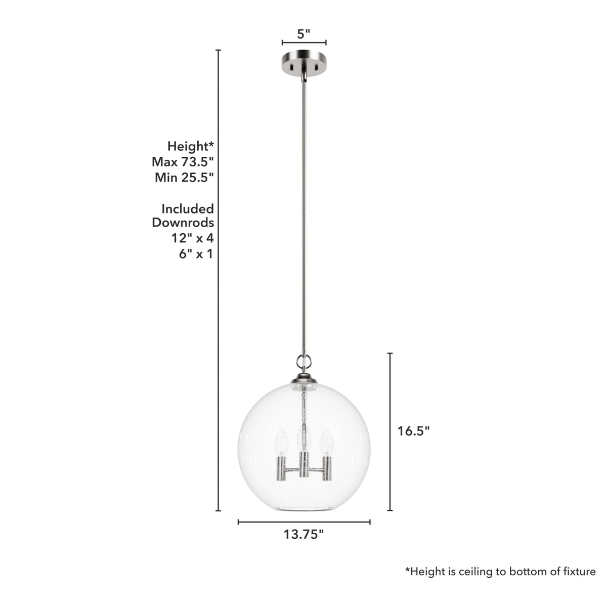 High Oaks 3 Light Pendant