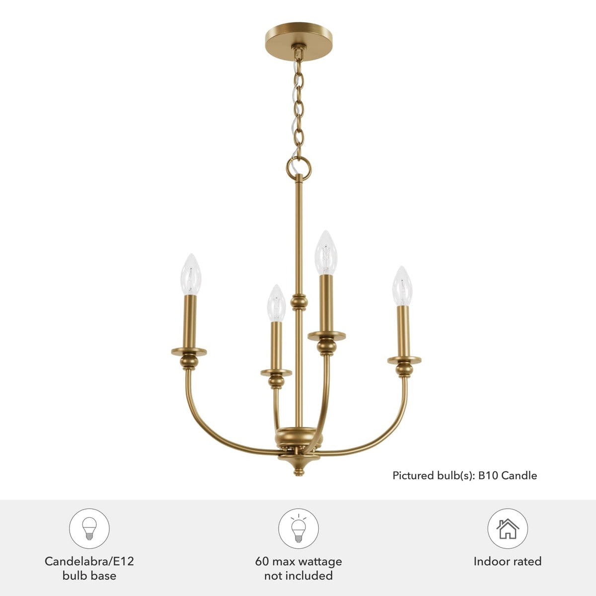 Southcrest 4 Light Chandelier 18 inch