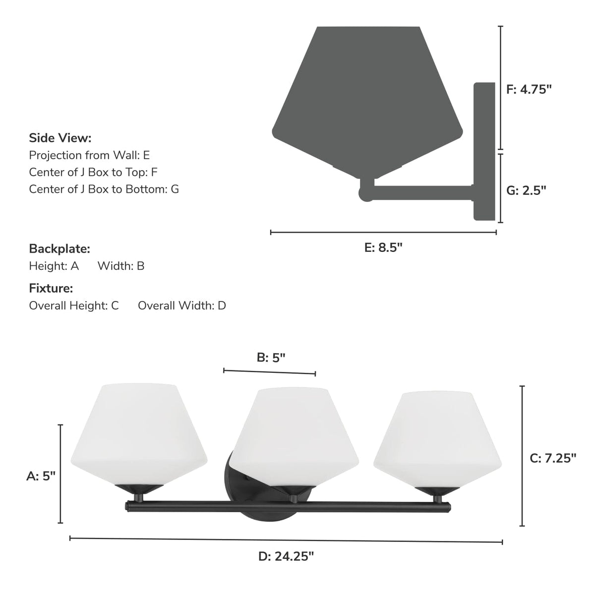 Celestial Valley 3 Light Medium 24 Inch Vanity