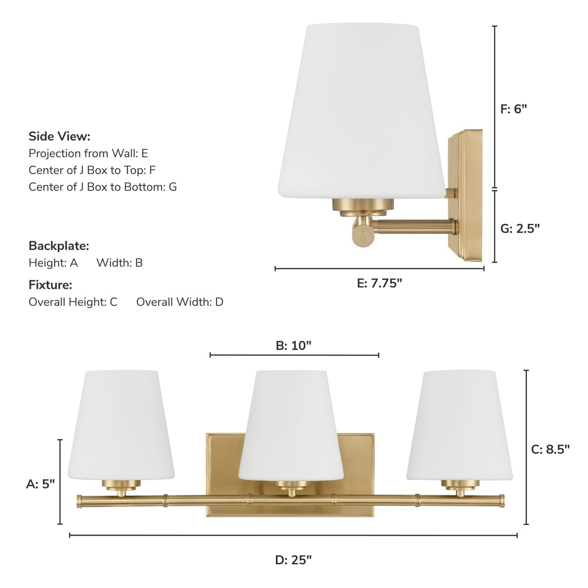 Fauna Grove 3 Light Medium 25 Inch Vanity