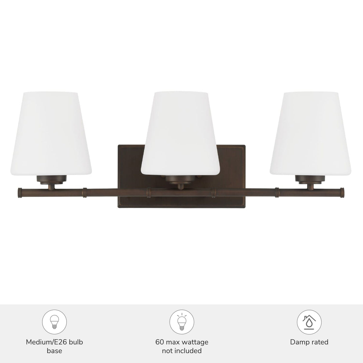 Fauna Grove 3 Light Medium 25 Inch Vanity