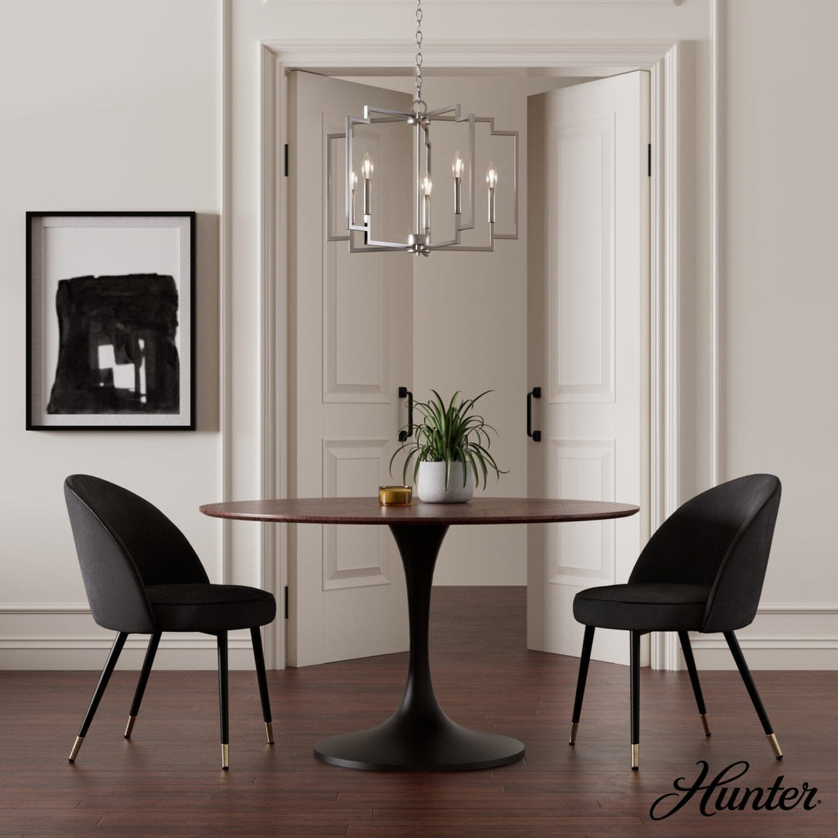5 Light Medium 24 Inch Chandelier