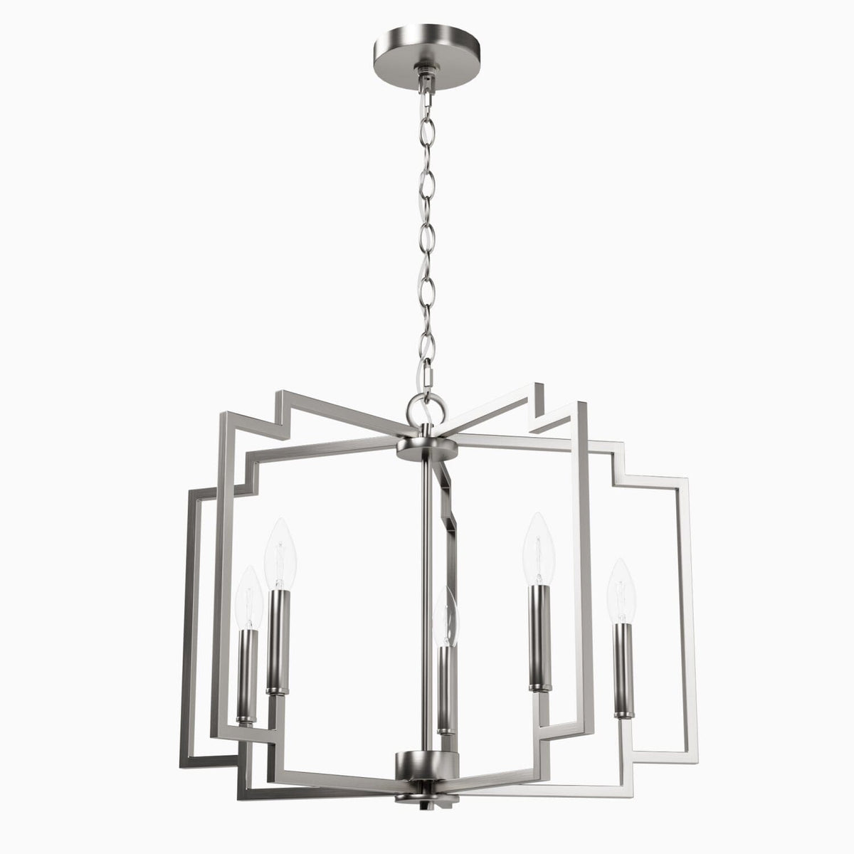 5 Light Medium 24 Inch Chandelier
