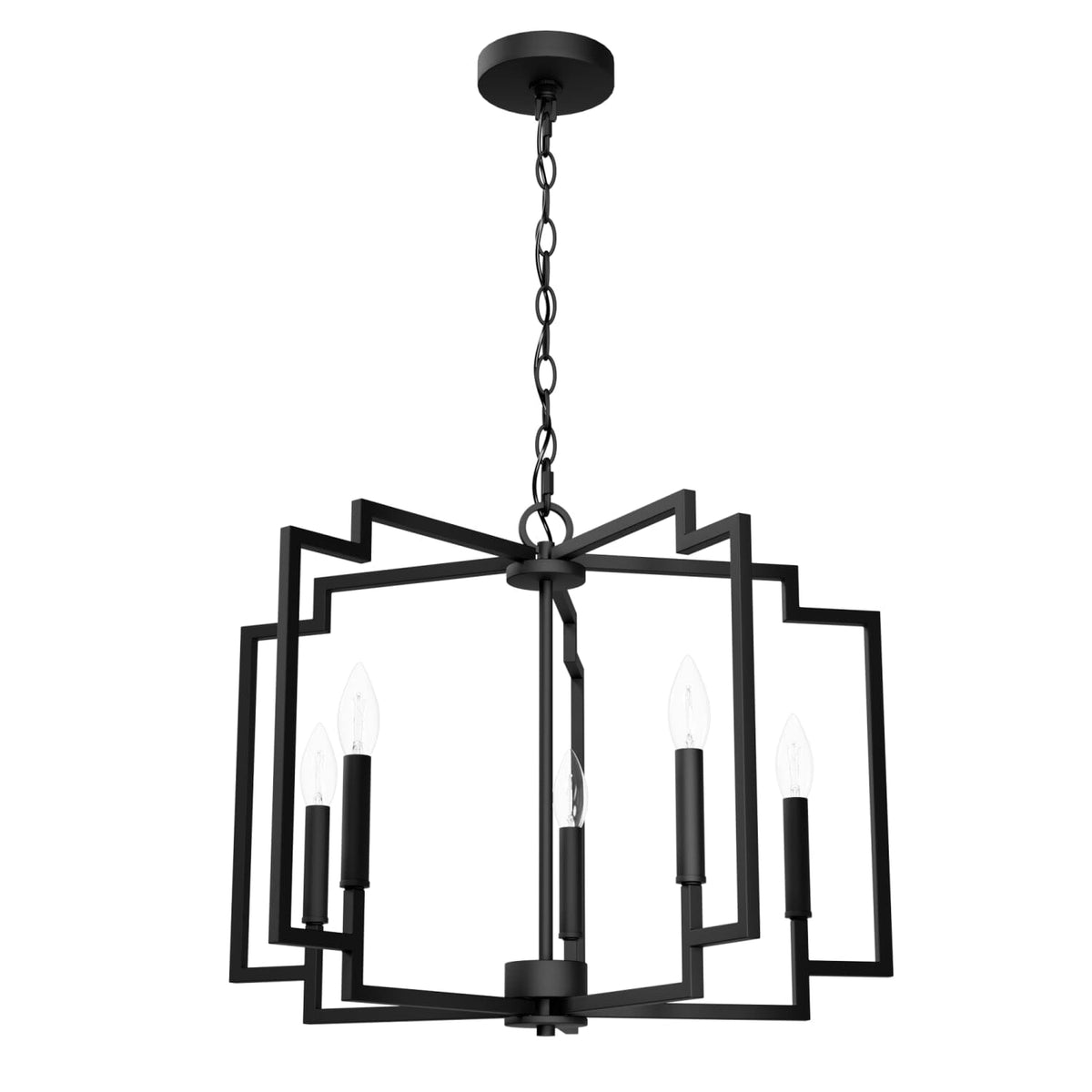 5 Light Medium 24 Inch Chandelier