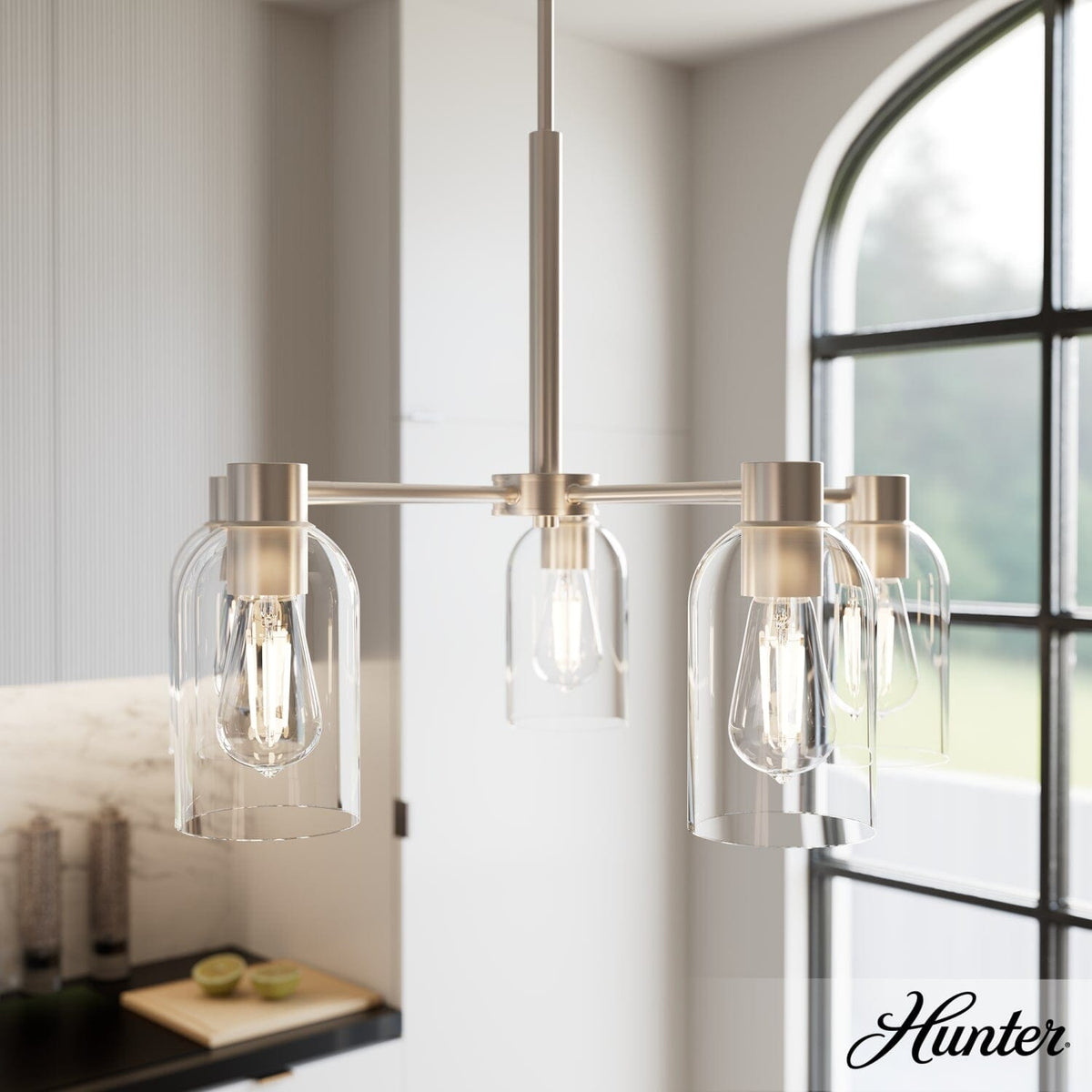 5 Light Medium 26 Inch Chandelier