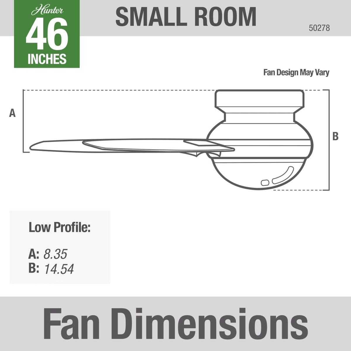 Anslee Low Profile with LED Light 46 inch