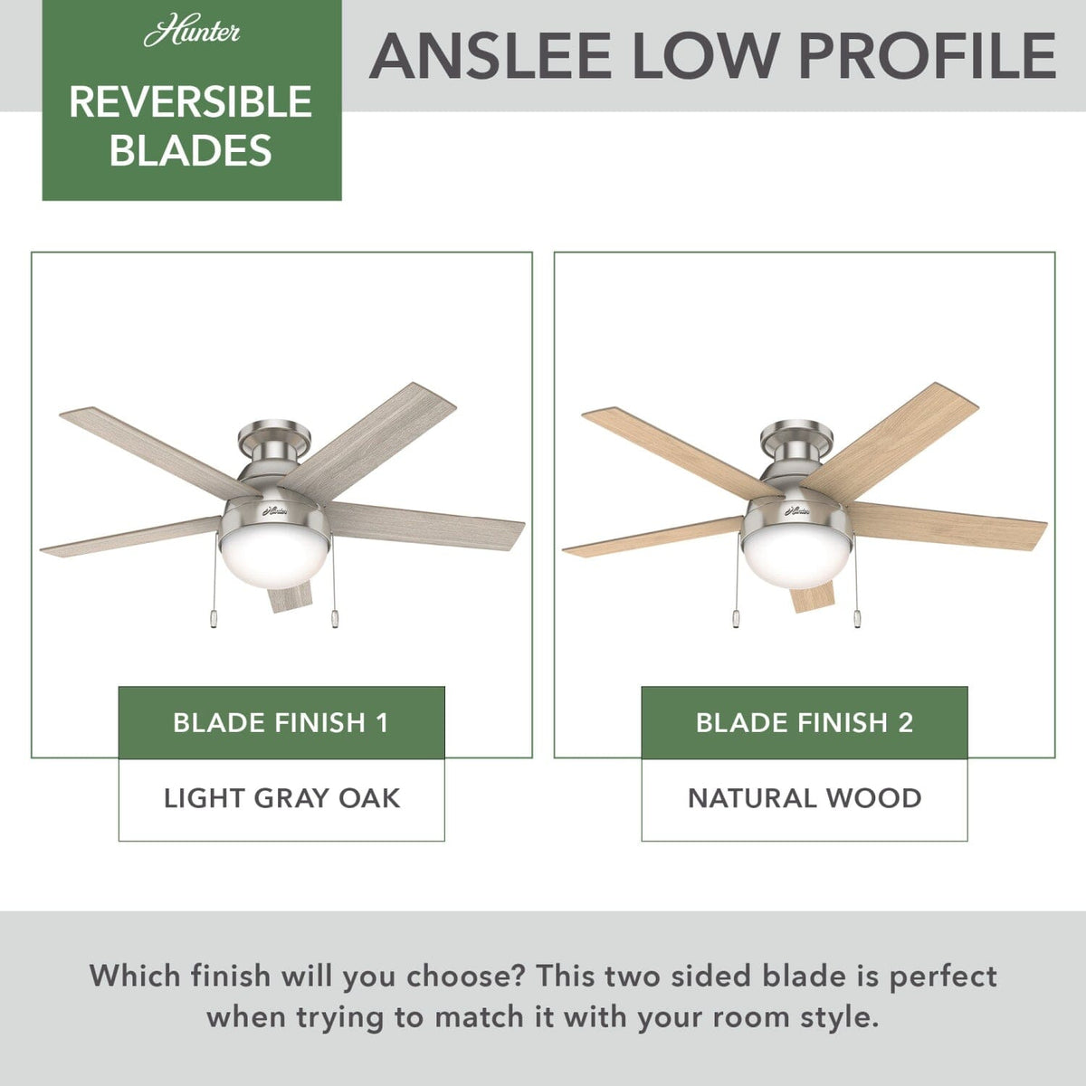 Anslee Low Profile with LED Light 46 inch