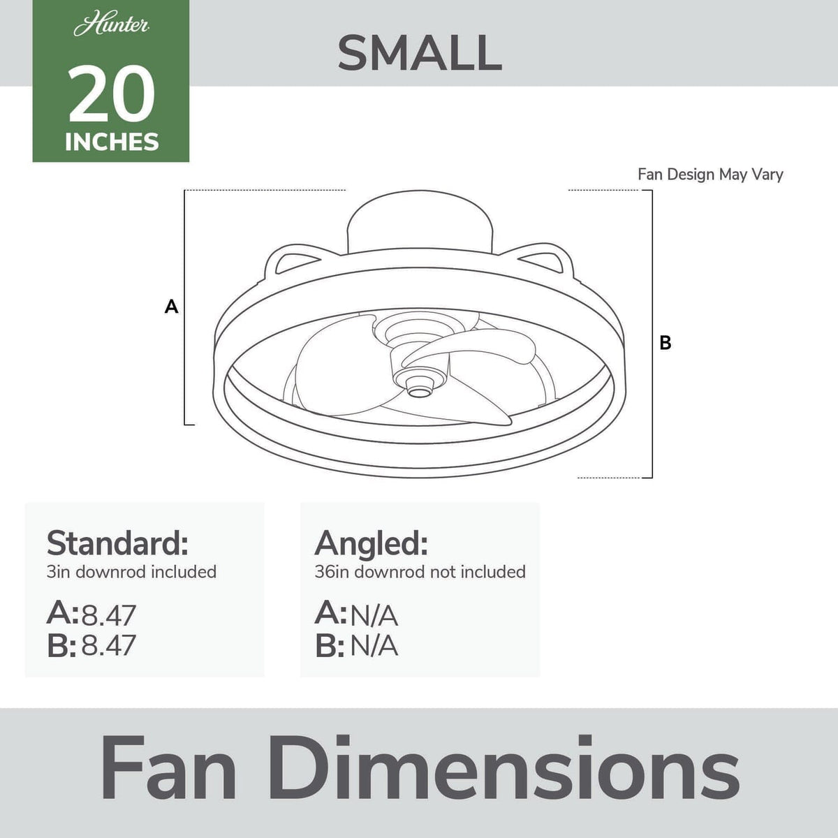 Avel Indoor SureSpeed Low Profile Fandelier 20 inch with Light and Remote
