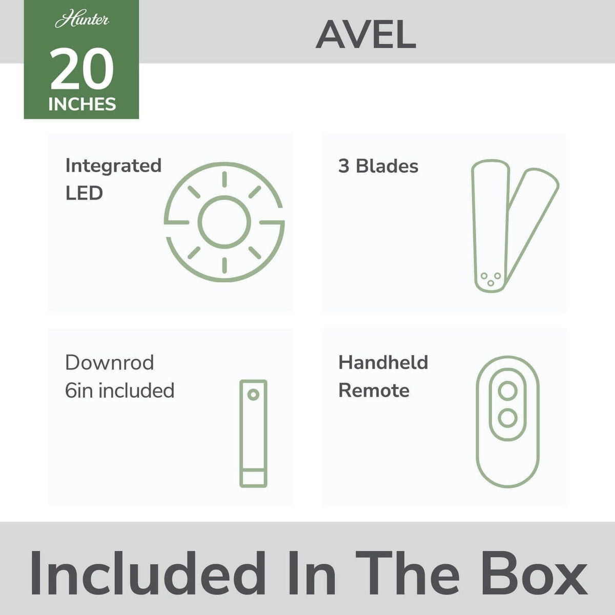 Avel Indoor SureSpeed Fandelier 20 inch with Light and Remote