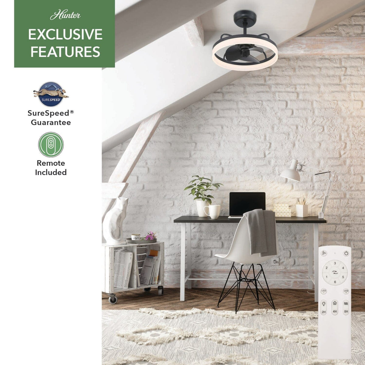 Avel Indoor SureSpeed Fandelier 20 inch with Light and Remote