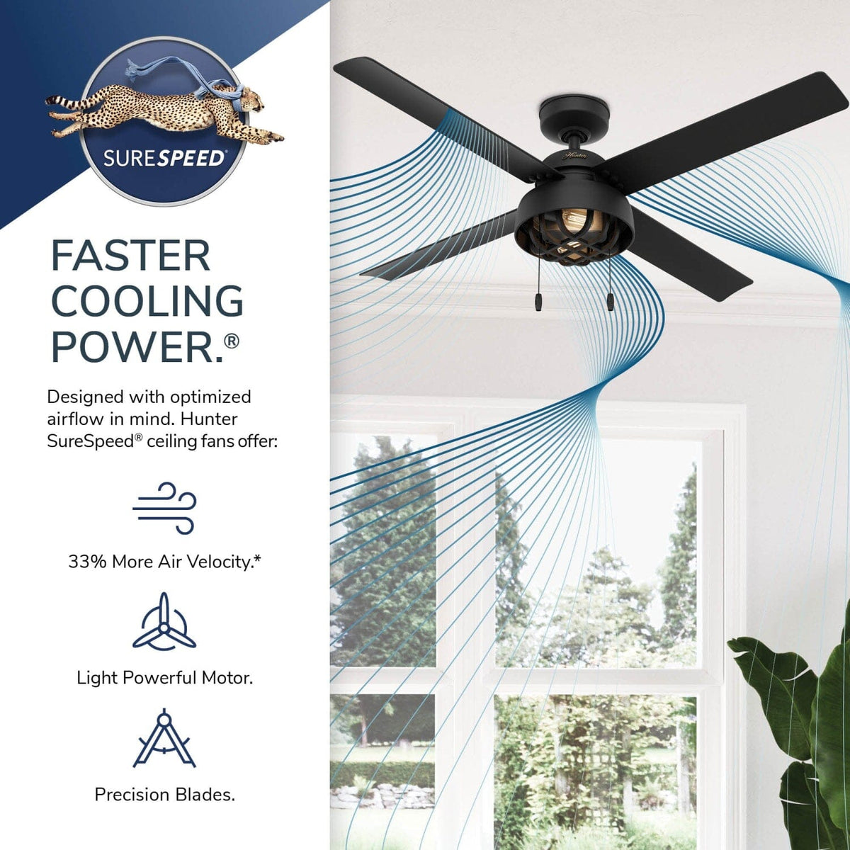 Spring Mill Outdoor with LED Light 52 inch