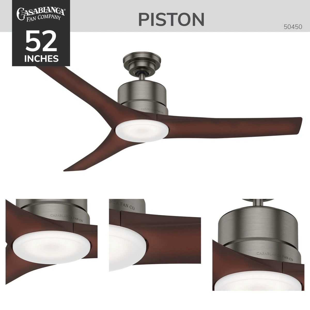 Piston Outdoor with LED Light 52 inch