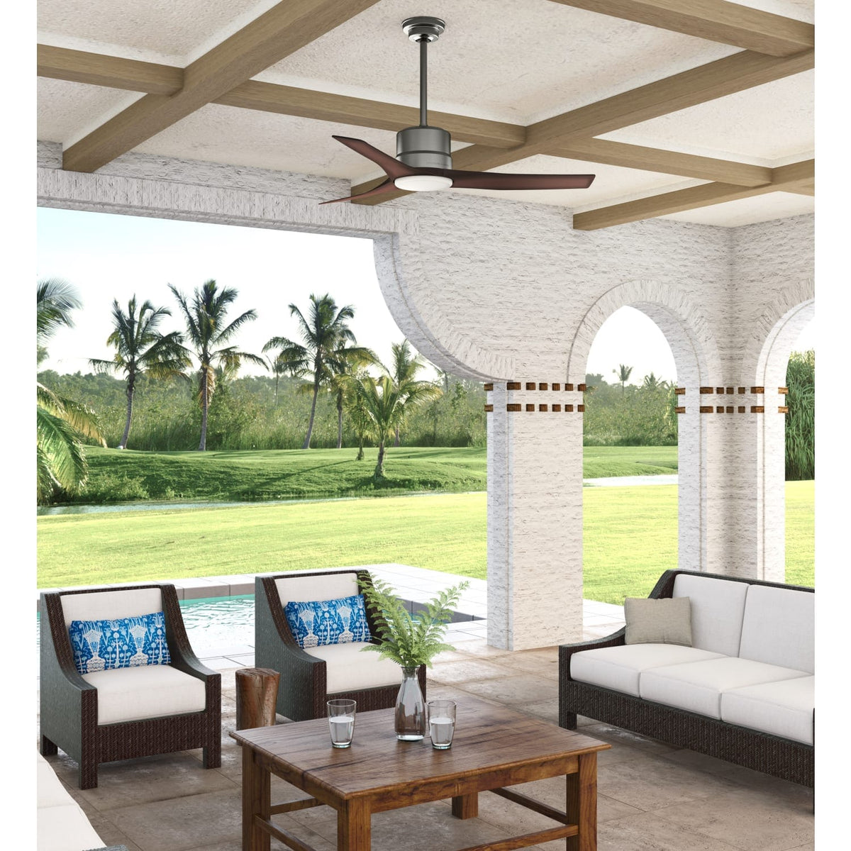 Piston Outdoor with LED Light 52 inch