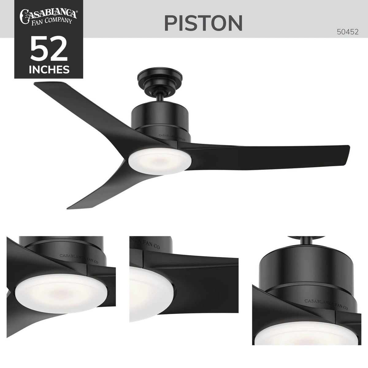 Piston Outdoor with LED Light 52 inch
