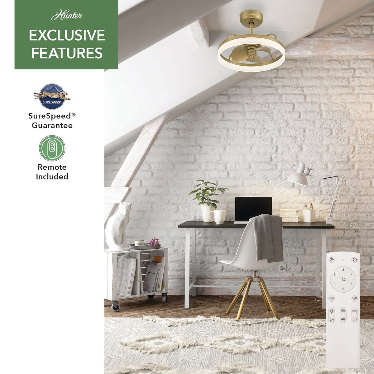 Avel Indoor SureSpeed Fandelier 20 inch with Light and Remote