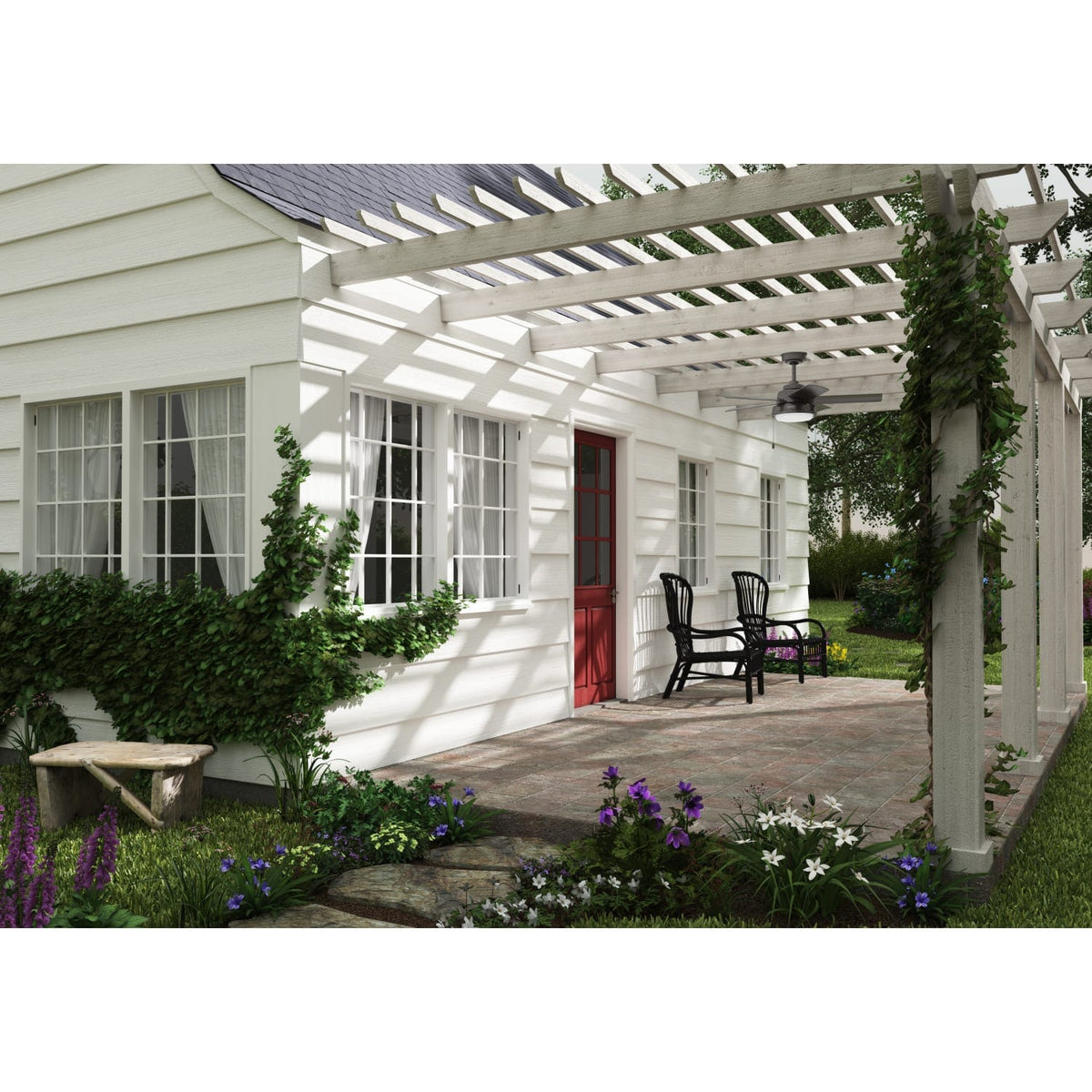 Seawall Outdoor with LED Light 44 inch