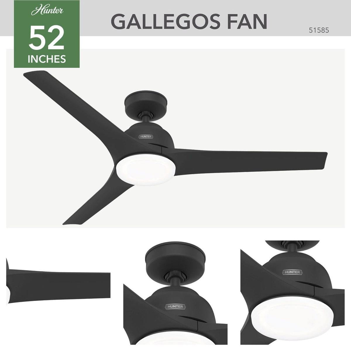 Gallegos Outdoor with Light 52 inch