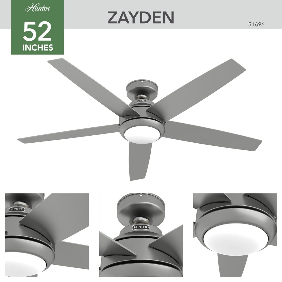Zayden with LED Light - 52 inch