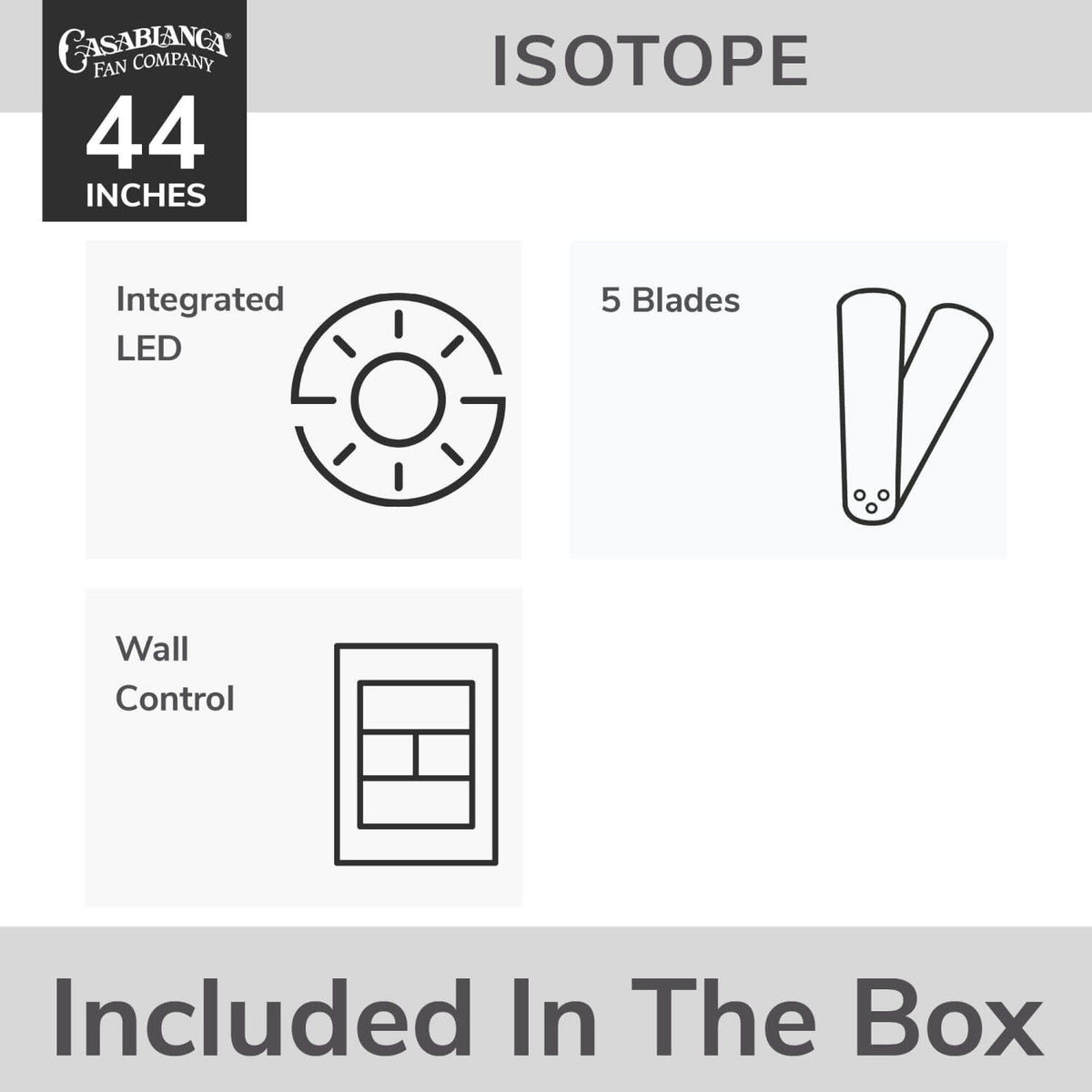 Isotope Low Profile with LED Light 44 inch