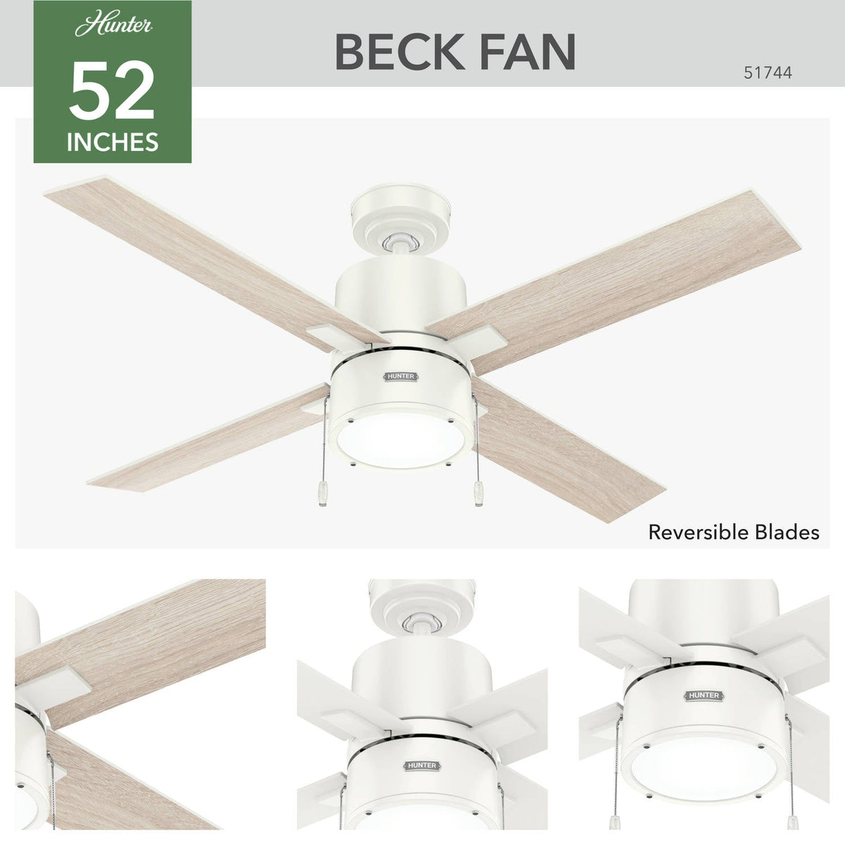 Beck with LED Light 52 inch