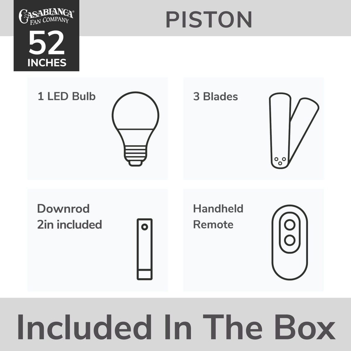 Piston Outdoor with LED Light 52 inch