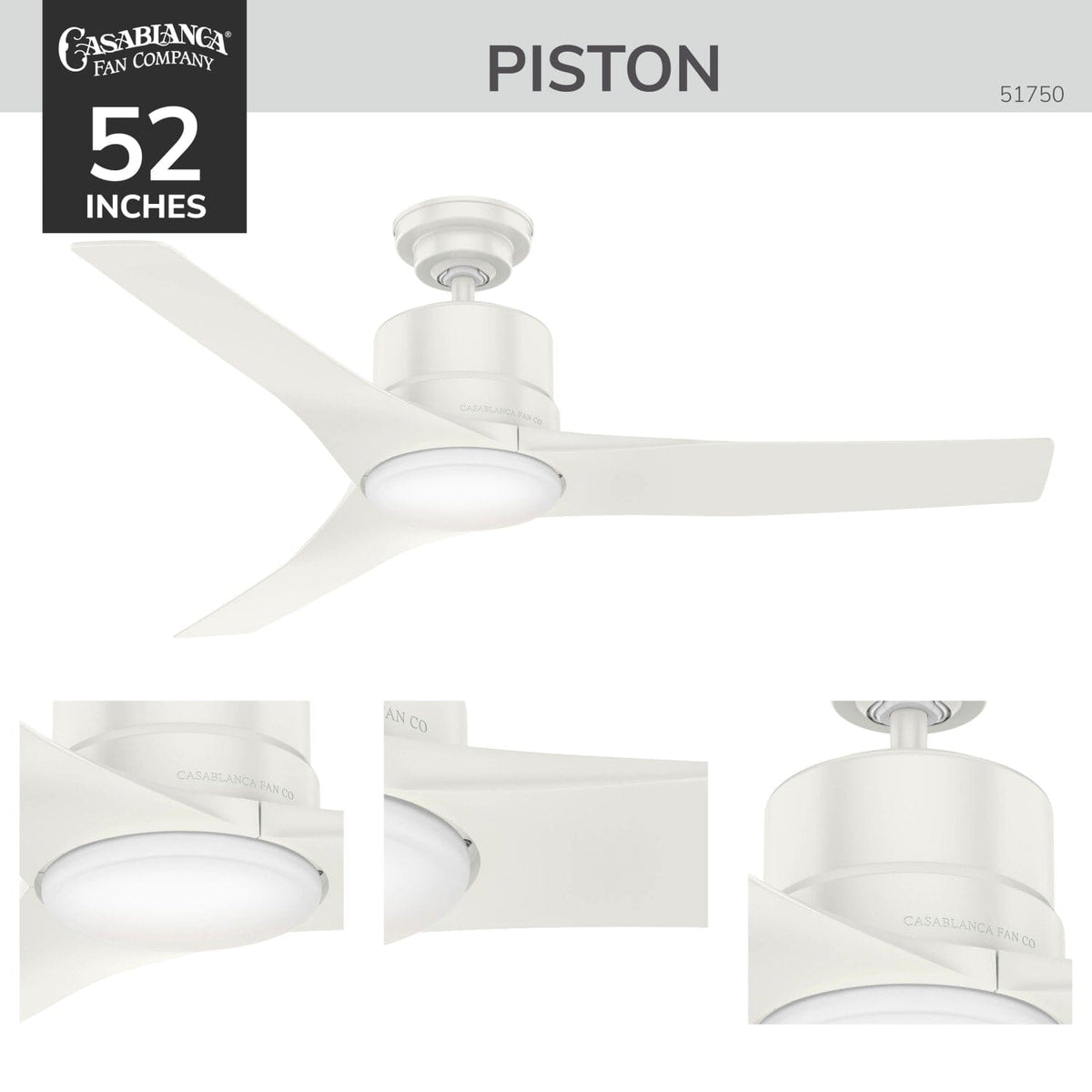 Piston Outdoor with LED Light 52 inch