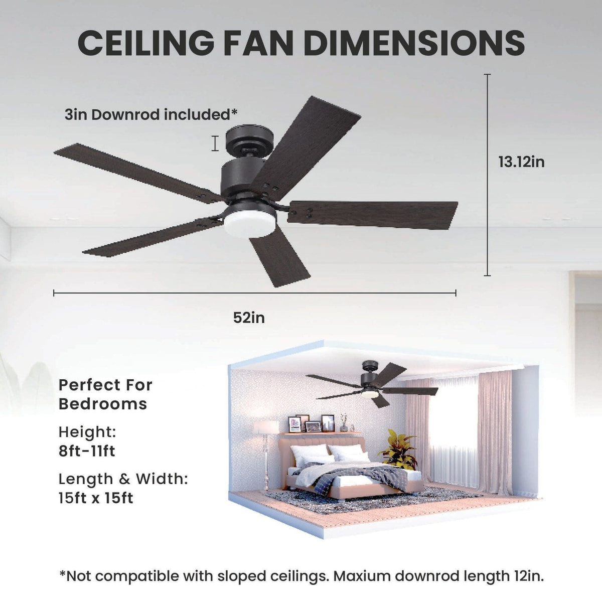 Eleve Comfort 5 Blade Indoor 52 inch M4