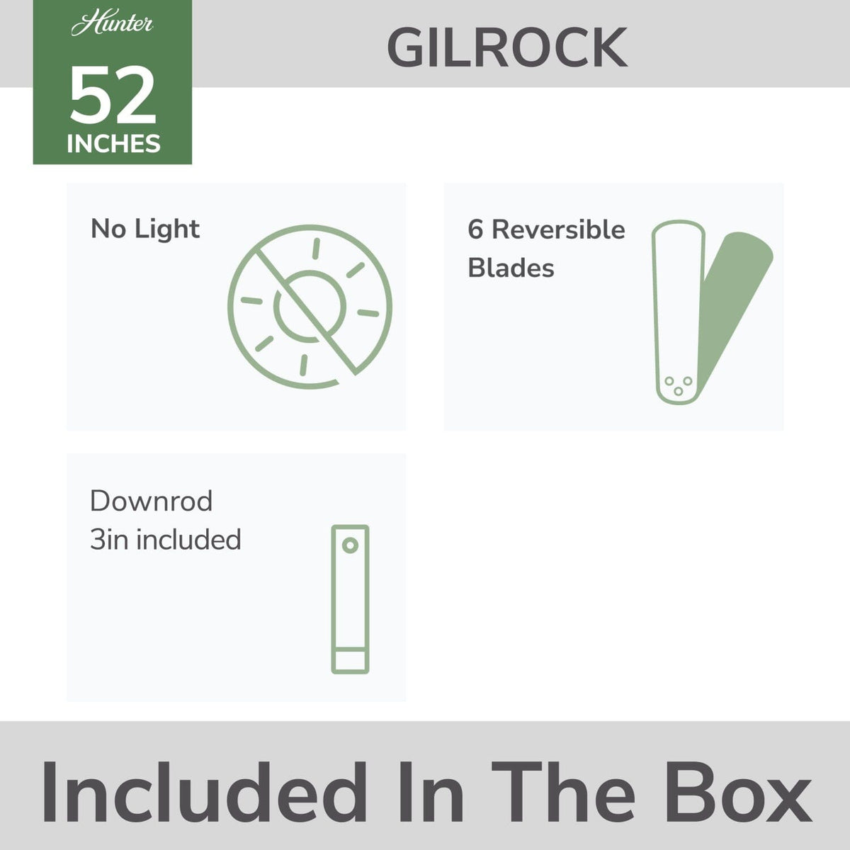 Gilrock No Light 52 inch