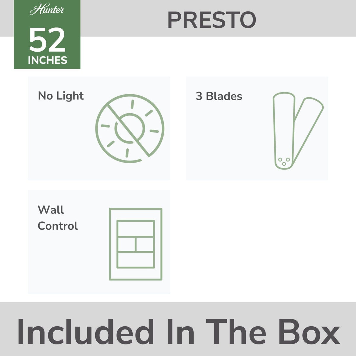 Presto Low Profile 52 inch