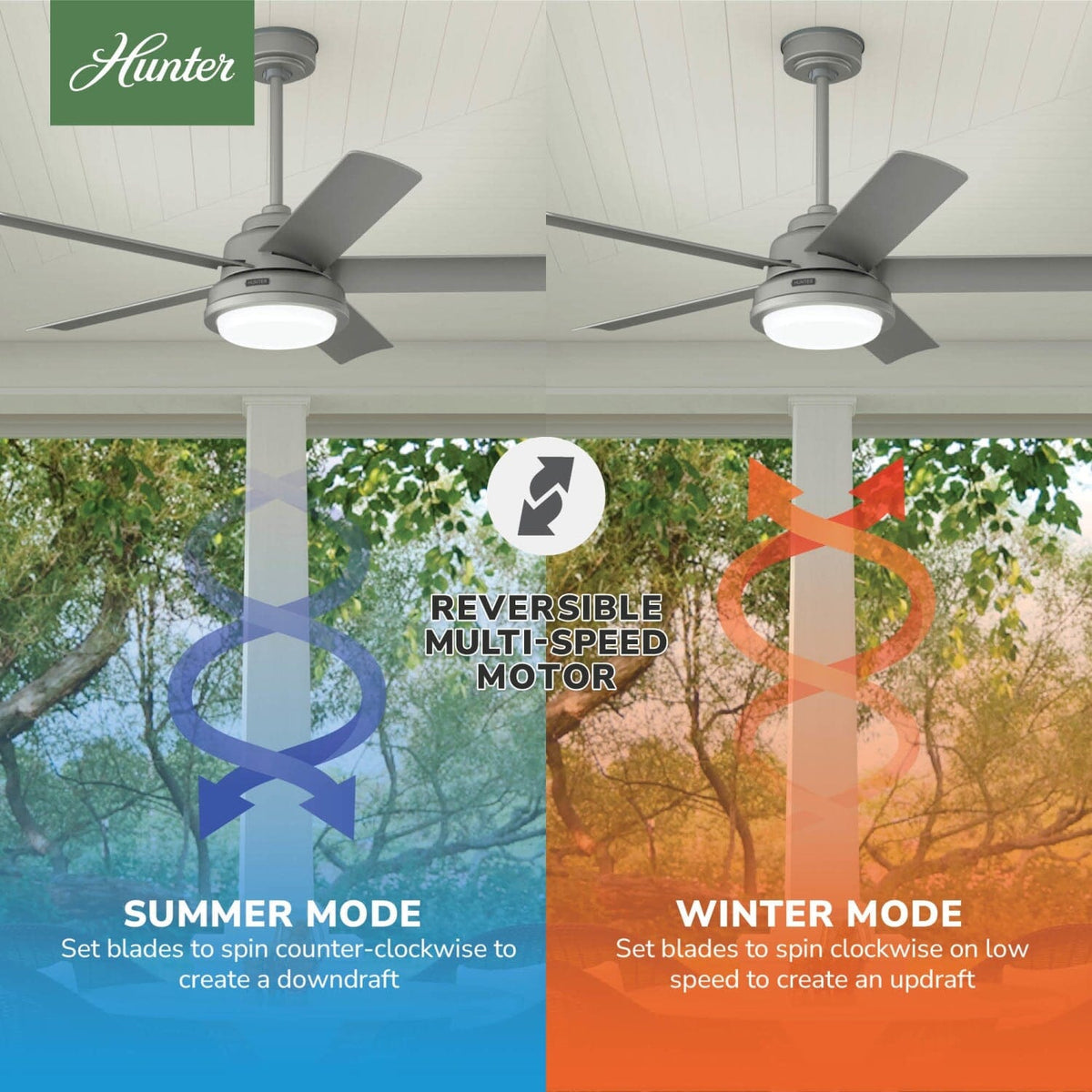 Seawall Outdoor WeatherMax with LED Light 52 inch with Wall Control