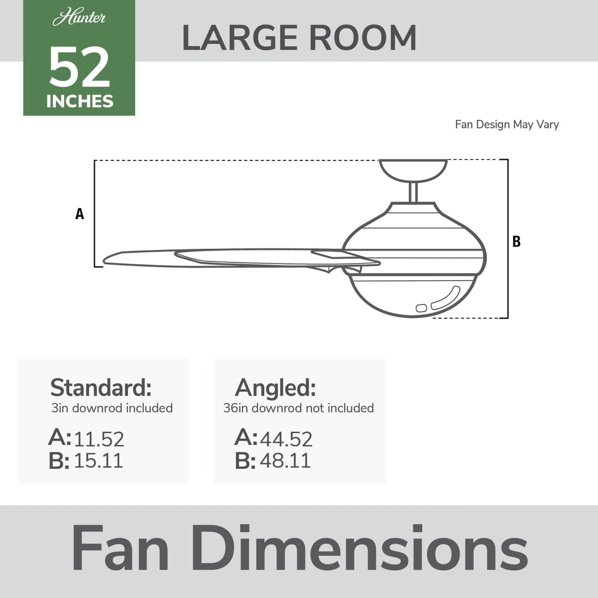 Georgetown Indoor HunterExpress with LED Light 52 inch with remote