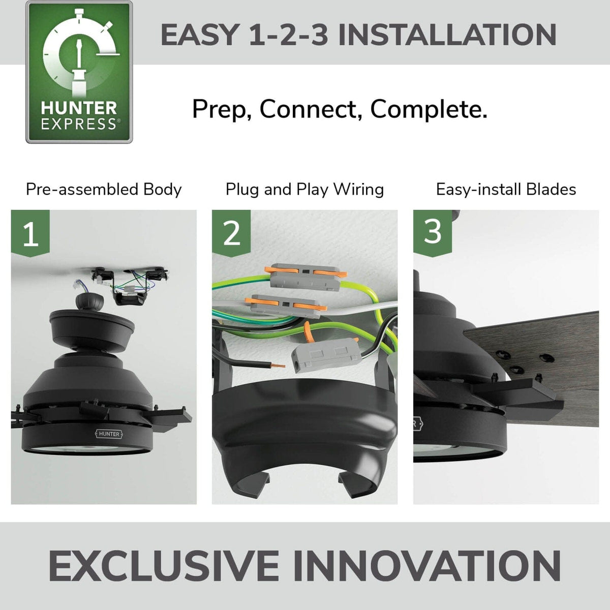 Georgetown Indoor HunterExpress with LED Light 52 inch with remote