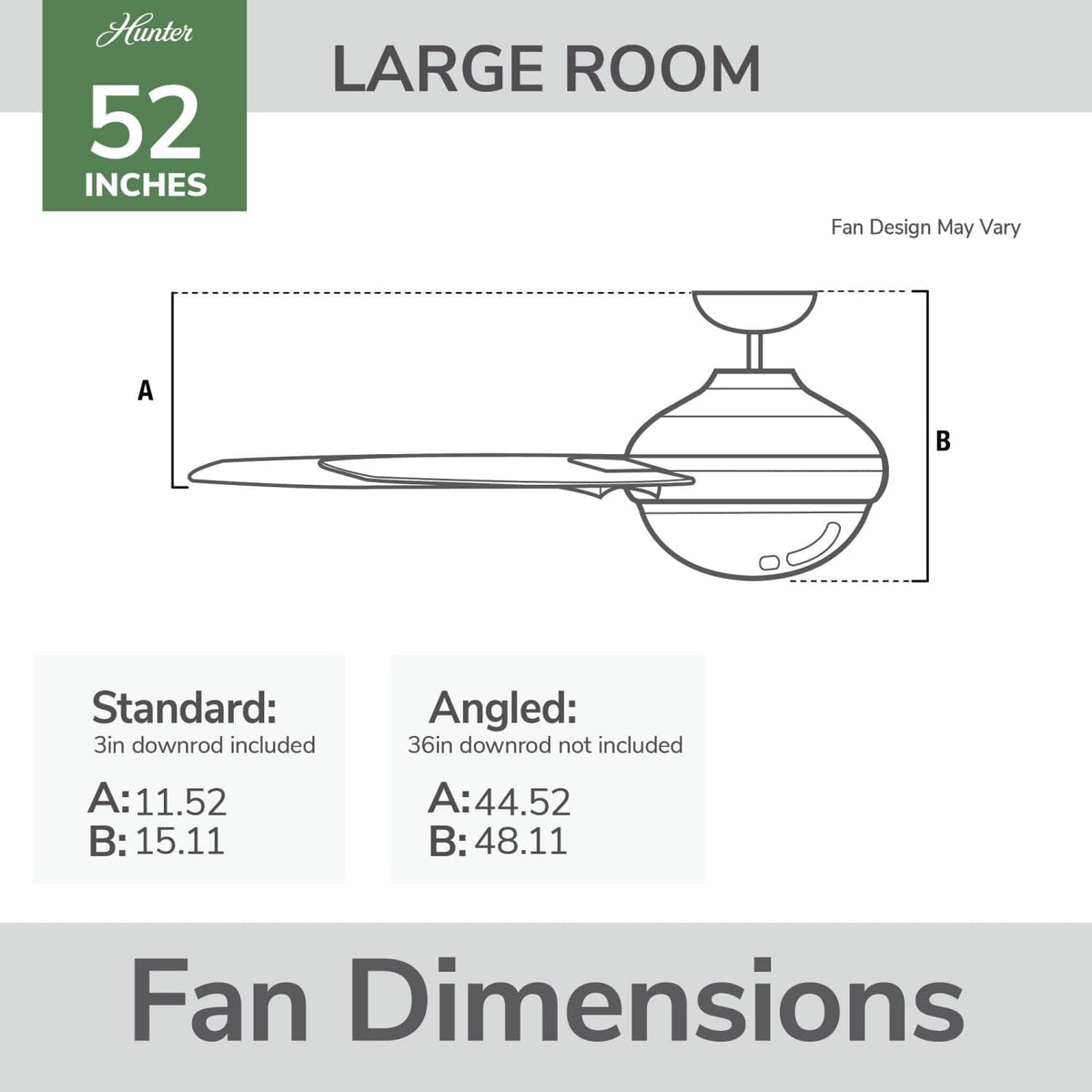 Georgetown Indoor HunterExpress with LED Light 52 inch with remote