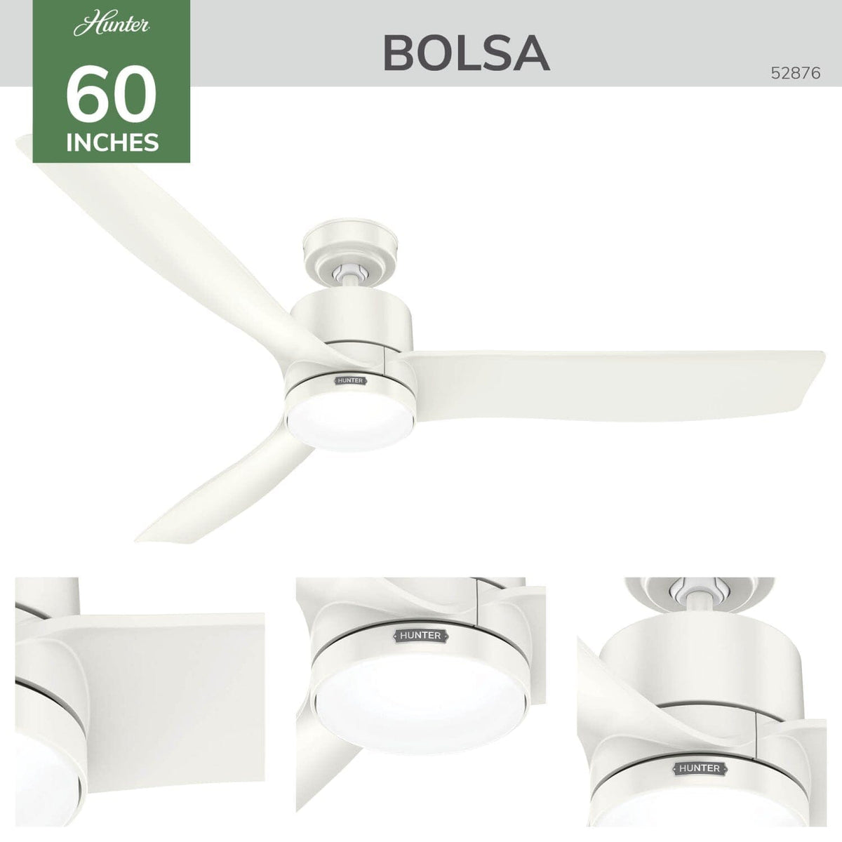 Bolsa 60 inch with LED Light and Remote