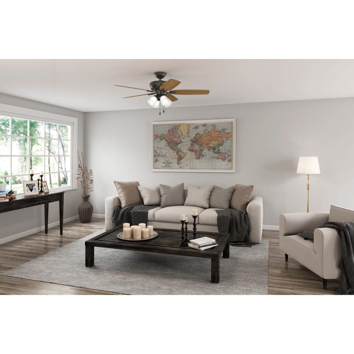 Amberlin with 4 LED Lights 52 inch