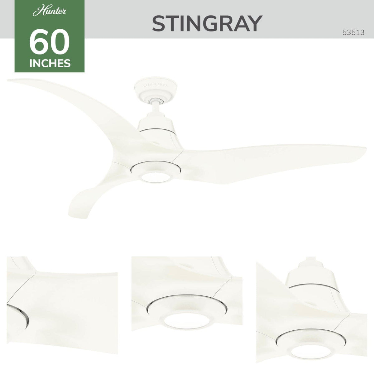 Stingray Outdoor ENERGY STAR with LED Light 60 inch with remote