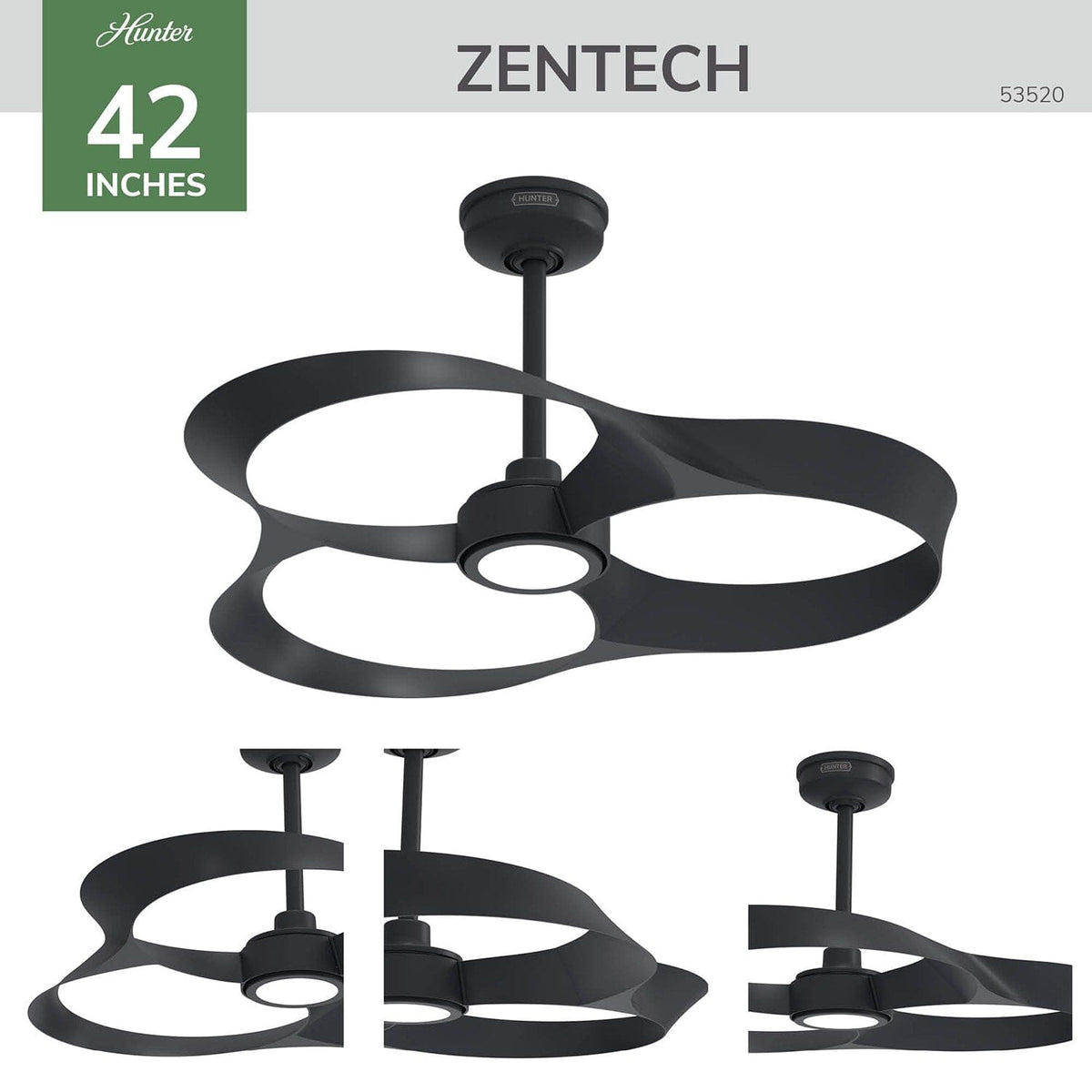 ZenTech Bladeless Indoor Outdoor with LED Light