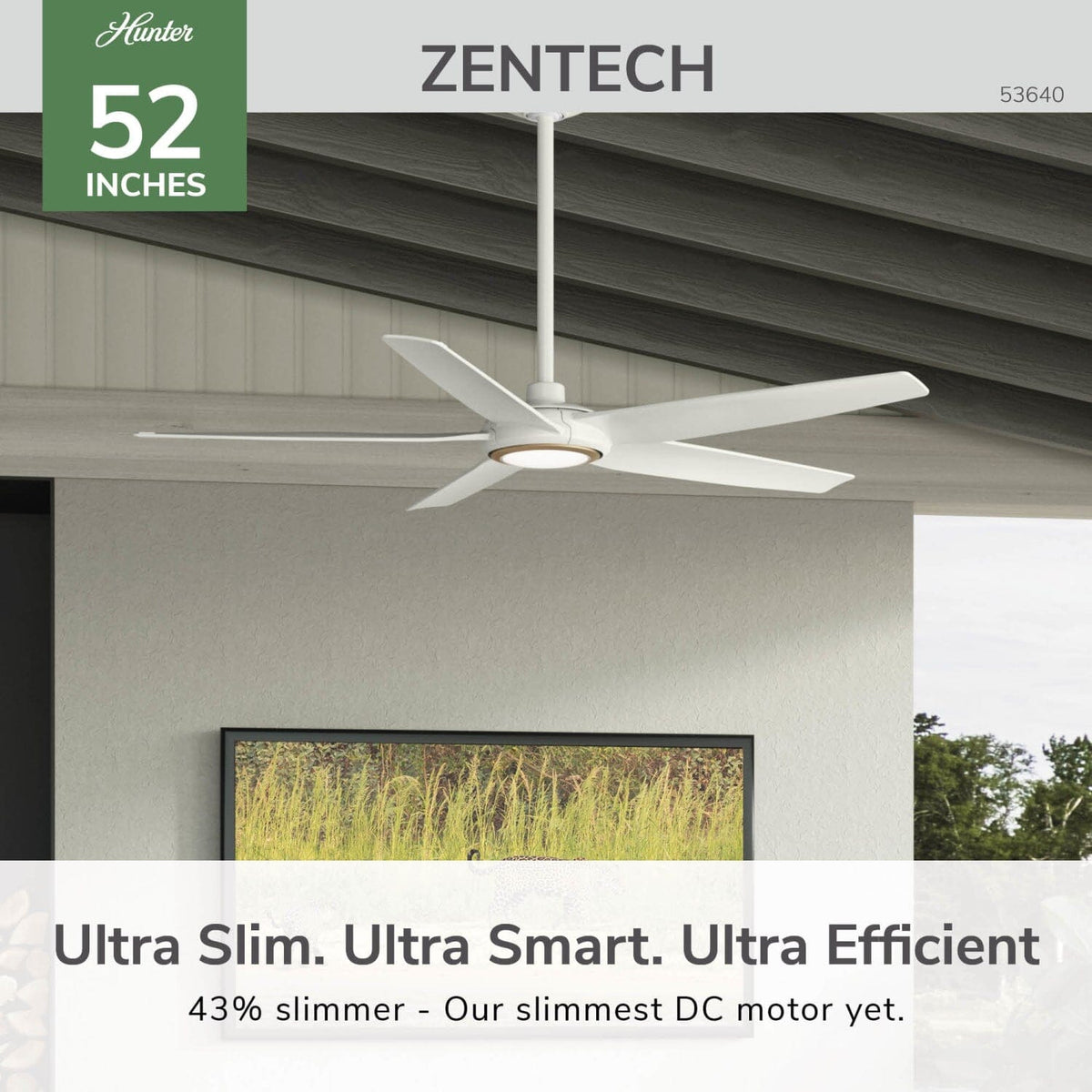 ZenTech 5 Blade Outdoor Smart Fan 52 inch
