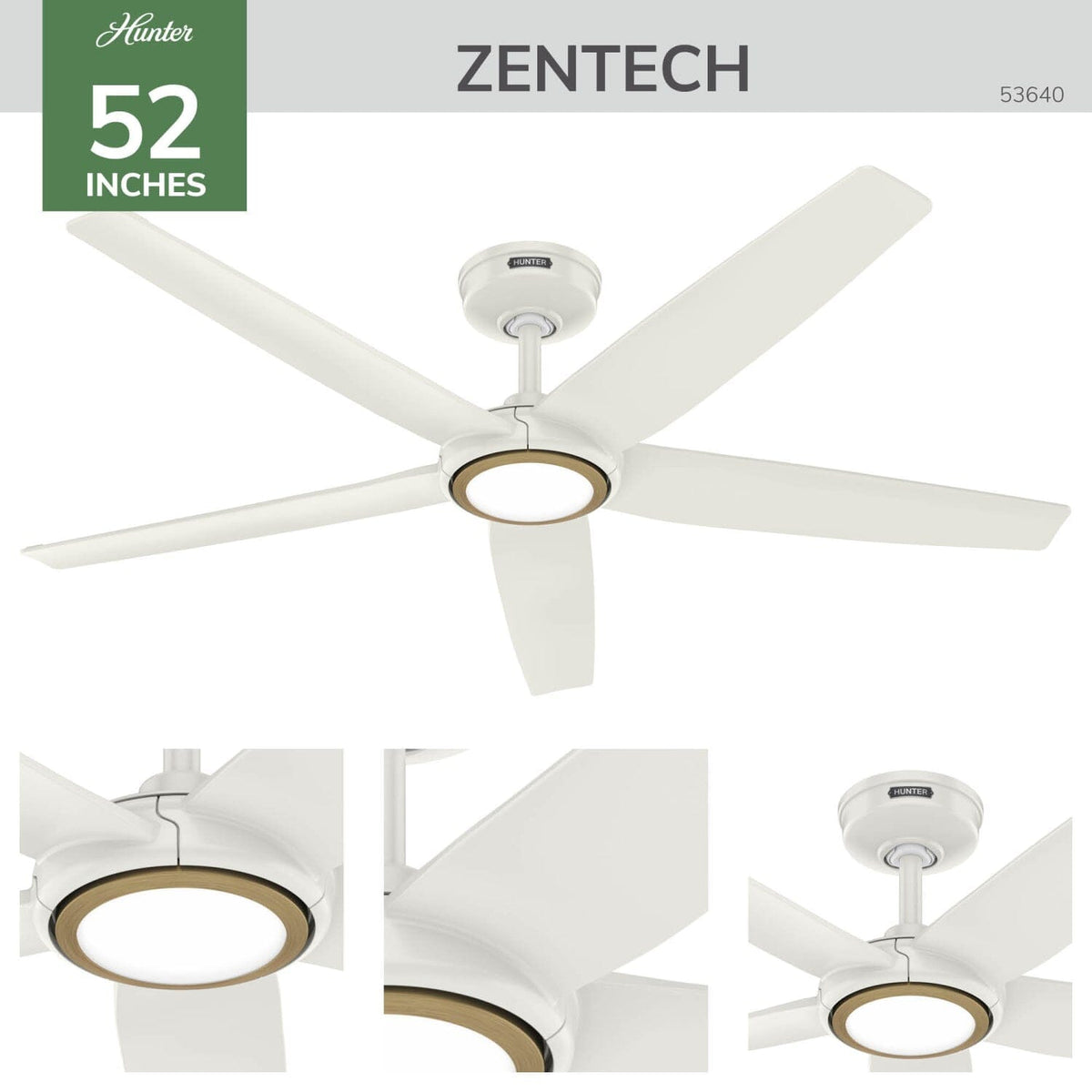 ZenTech 5 Blade Outdoor Smart Fan 52 inch