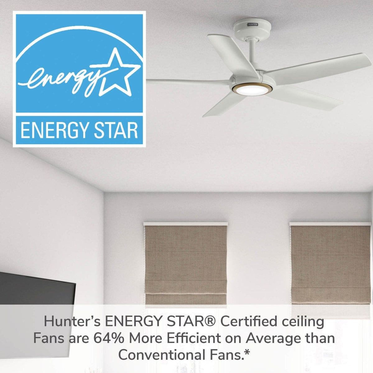 ZenTech 5 Blade Indoor/Outdoor Smart Fan 44in